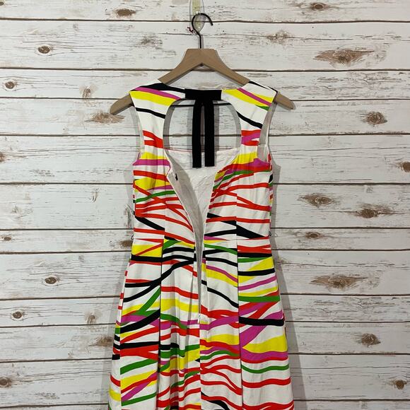 David Meister Multicolor Sleeveless Fit and Flare Dress - 2 - Picture 13 of 13